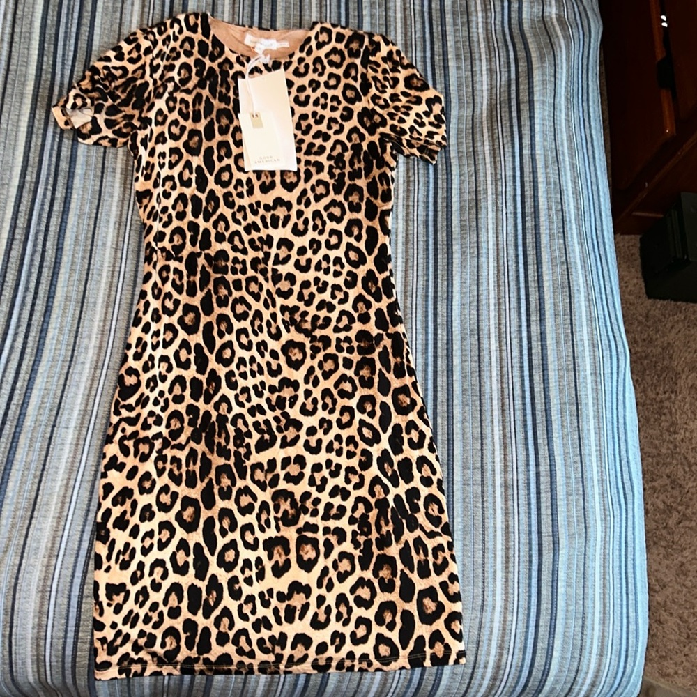 Good American Leopard Print Mini Dress